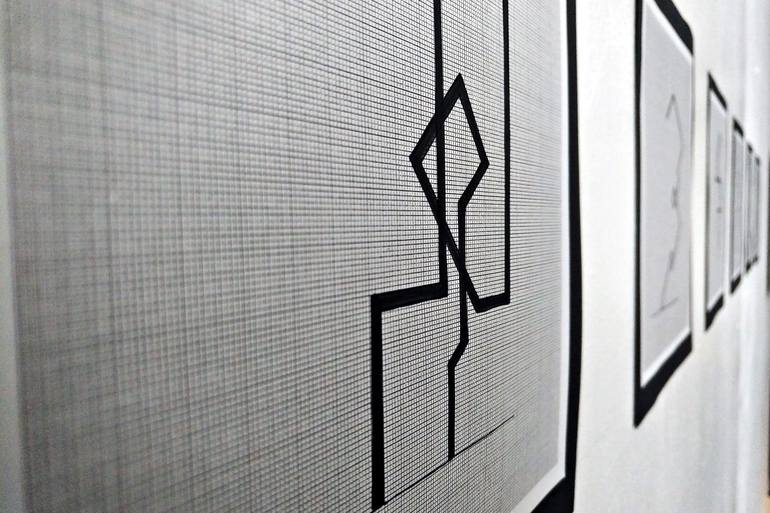 Original Abstract Geometric Drawing by Sara Sonas