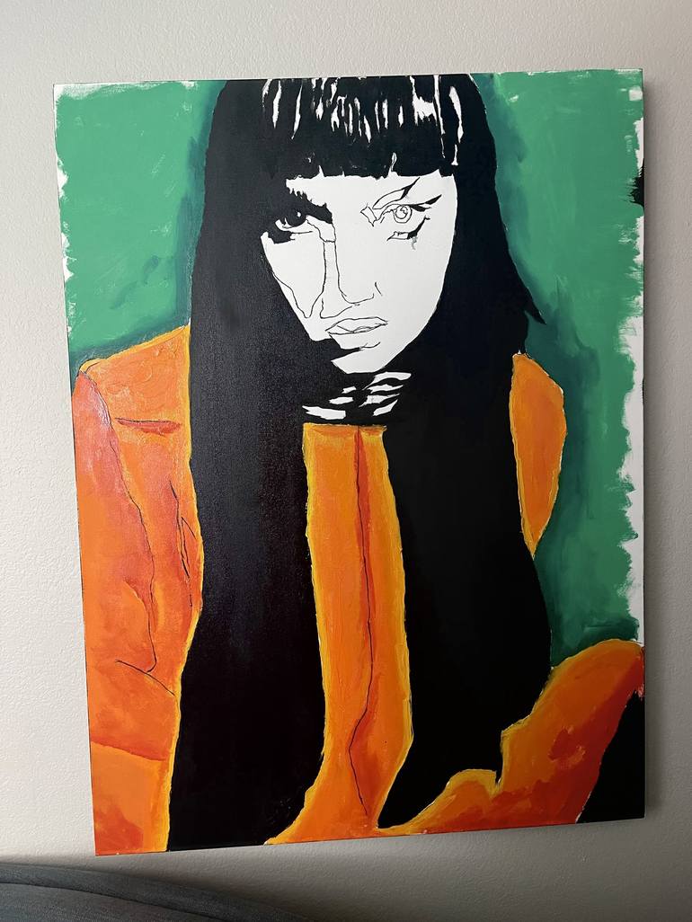 Original Pop Art Women Painting by Micah Chaim Thomas