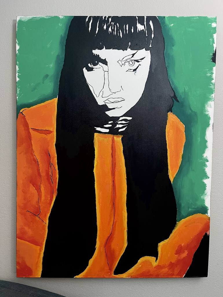 Original Pop Art Women Painting by Micah Chaim Thomas