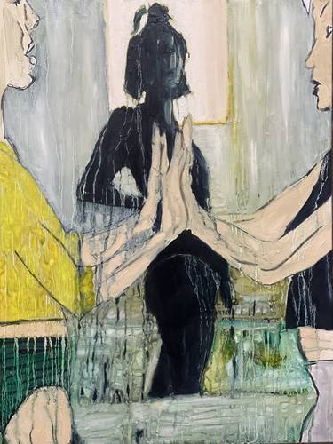 Original Abstract Expressionism Women Paintings by Micah Chaim Thomas