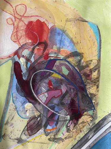 Original Abstract Expressionism Abstract Mixed Media by Mary Morgan