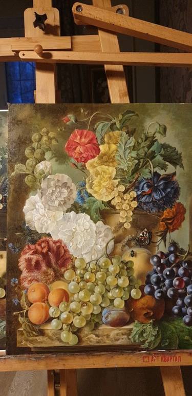 NATUREMORTE WITH FRUTS AND FLOWERS thumb