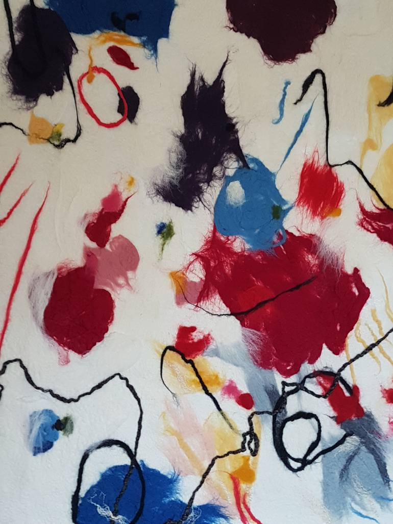 Original Abstract Expressionism Abstract Collage by Emma Aslow