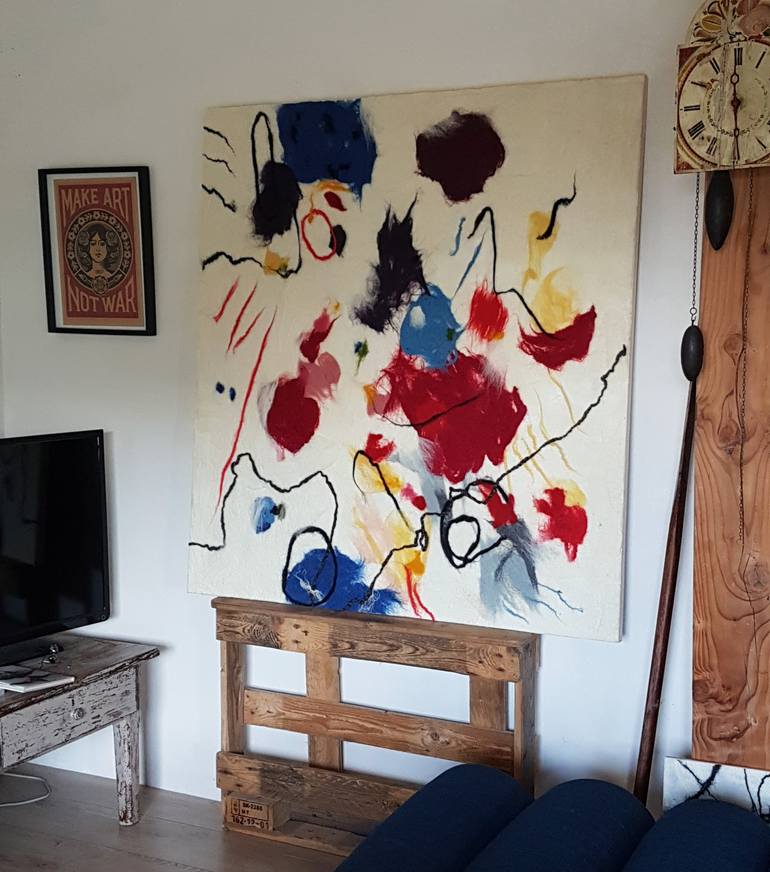 Original Abstract Expressionism Abstract Collage by Emma Aslow