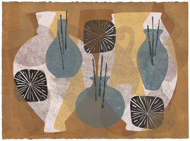Original Contemporary Abstract Printmaking by Beth Adler