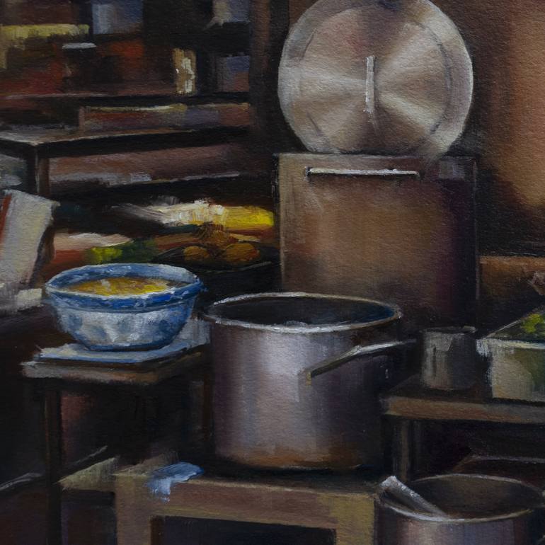 Original Contemporary Kitchen Painting by Heidi Lai