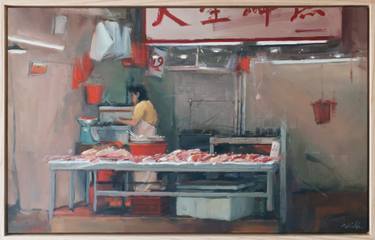 Original Expressionism People Painting by Heidi Lai