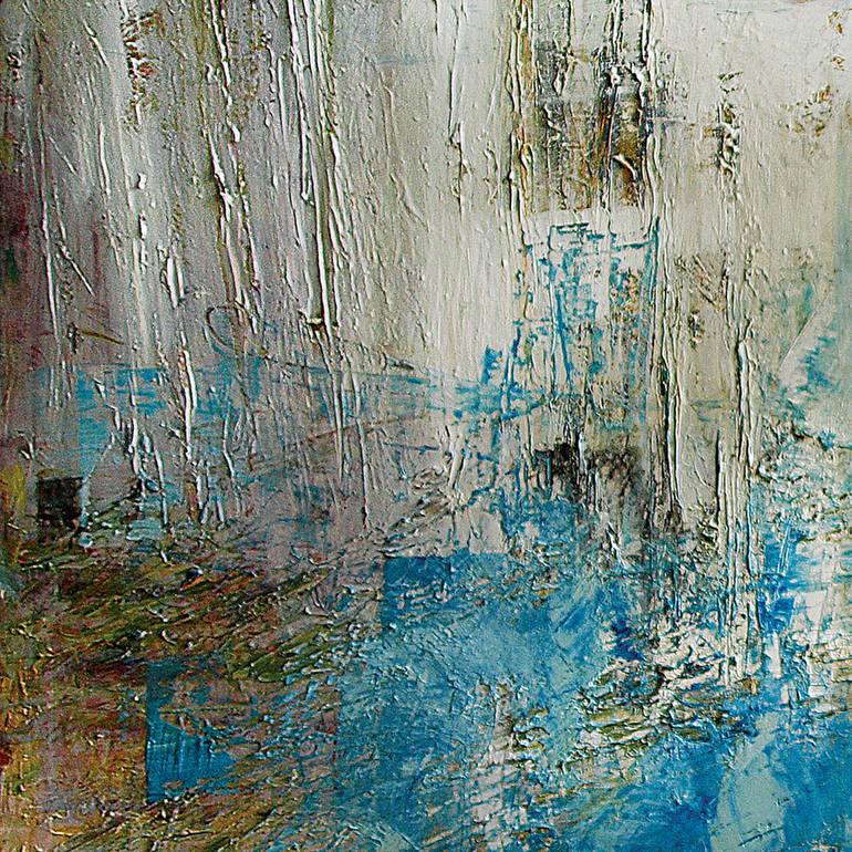 Blue fog Painting by Iwona Borkowska | Saatchi Art