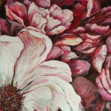 Original Abstract Expressionism Floral Paintings by Mayya Sultan