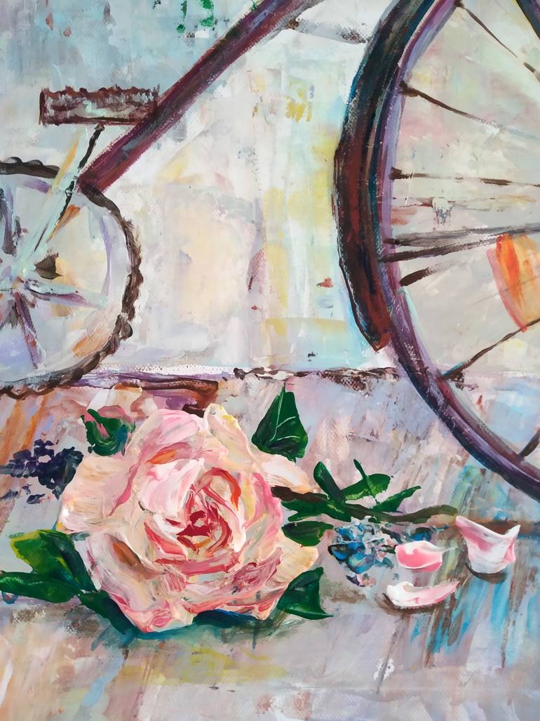 Original Art Deco Transportation Painting by Mayya Sultan