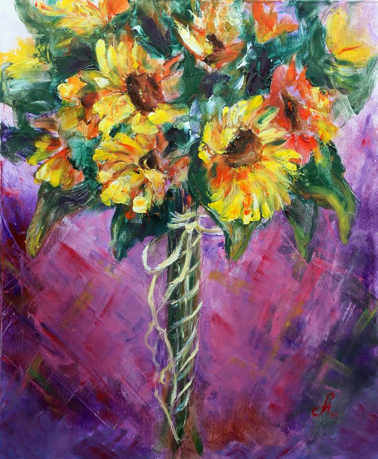 Original Expressionism Botanic Painting by Lia Amarta Ignatova