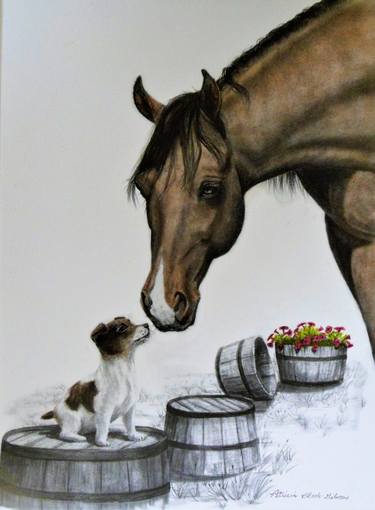 Original Conceptual Horse Drawings by Patricia Gibson