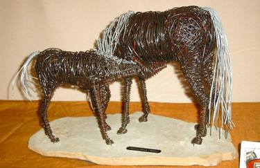 Original Conceptual Horse Sculpture by Patricia Gibson