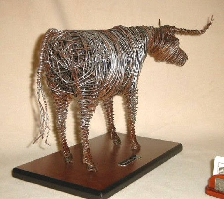 Original Cows Sculpture by Patricia  Gibson