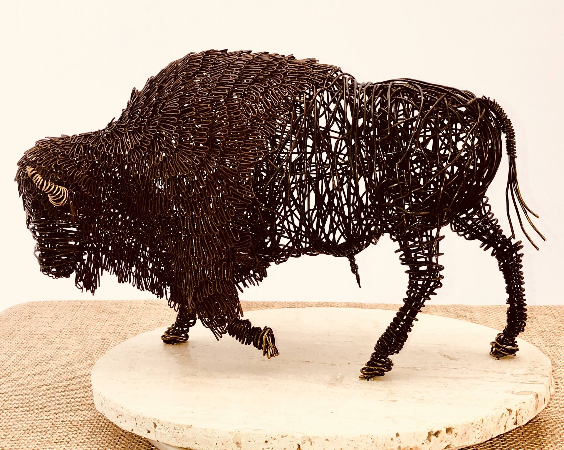 Buffalo Sculpture, Wire Art, Bison Art, One Continuous Line Sculpture,  Great Gift! — Wired by Bud