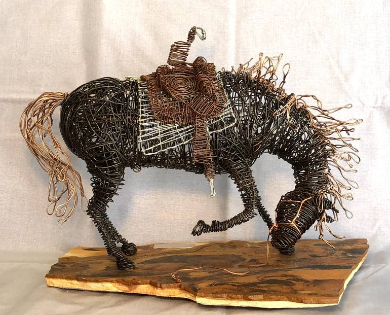 Original Art Deco Horse Sculpture by Patricia  Gibson