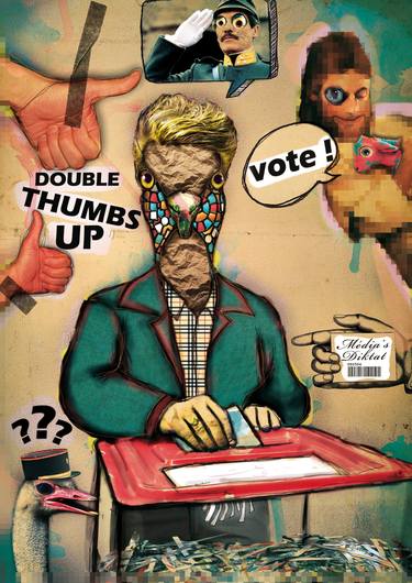 Original Pop Art Political Mixed Media by francisco pez