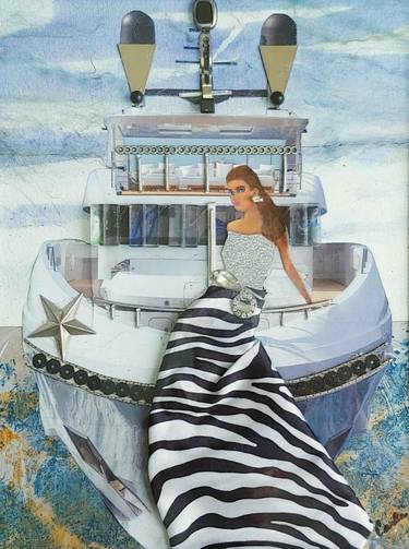 Print of Modern Boat Collage by Teresa Smith