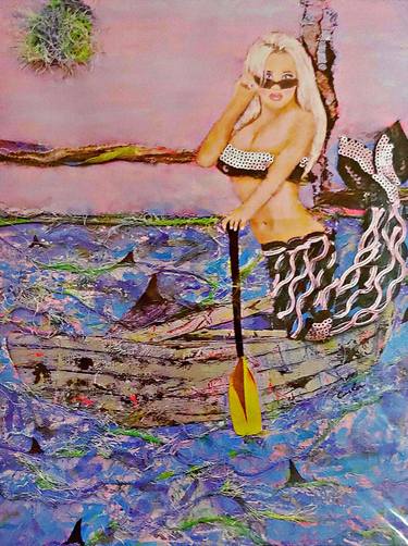 Print of Boat Collage by Teresa Smith