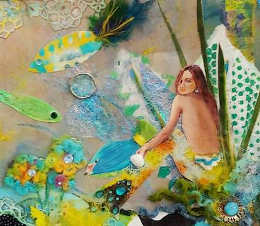 Original Modern Fantasy Collage by Teresa Smith