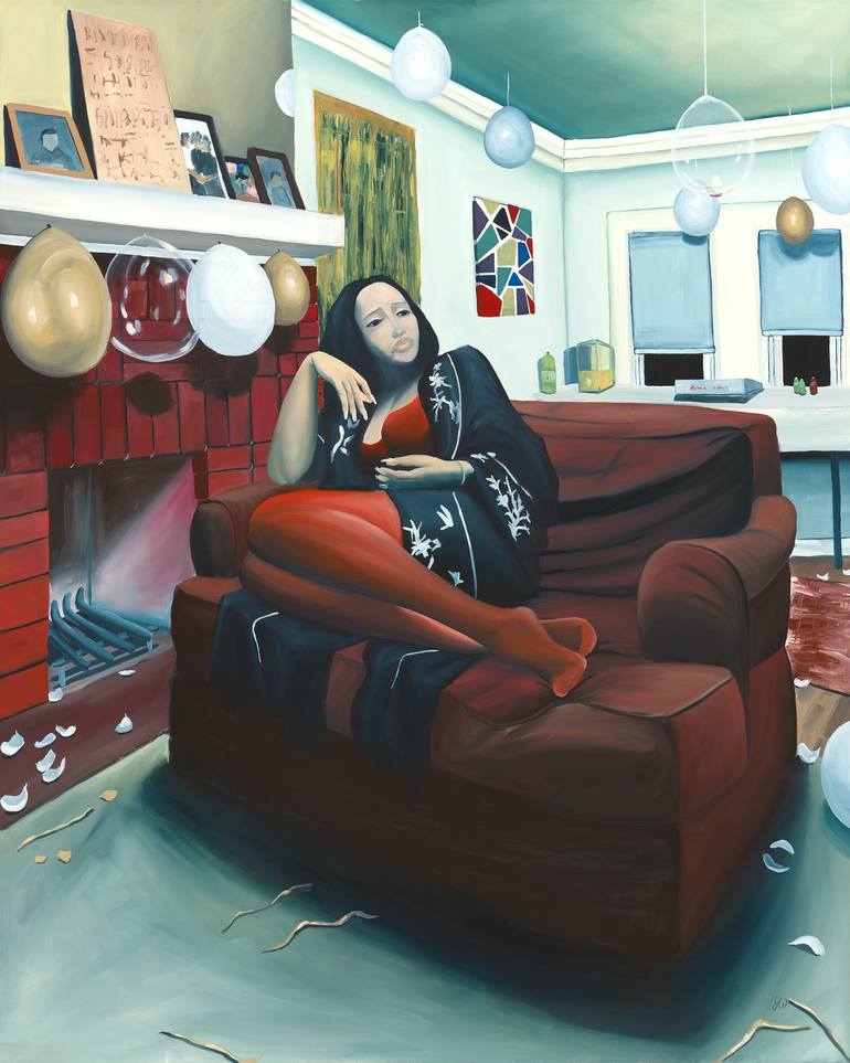 Original Fine Art Portrait Mixed Media by Jennifer Warren