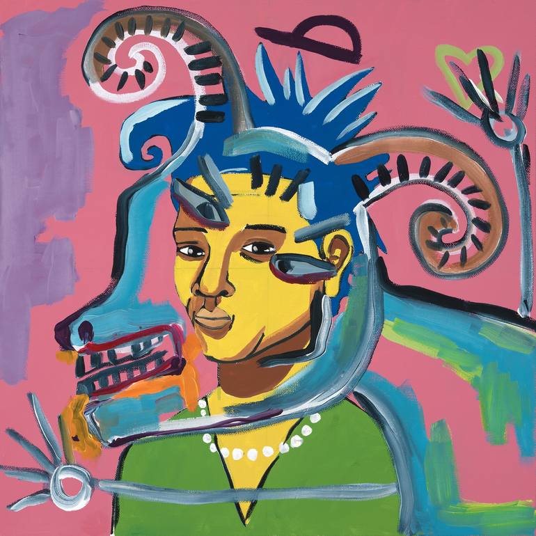 Original Expressionism Portrait Paintings by Jennifer Warren