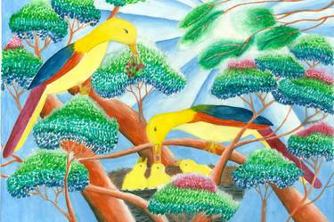 Print of Fine Art Nature Paintings by R Chathurika