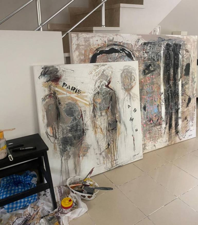 Original Abstract Expressionism Abstract Painting by Gazvani Art