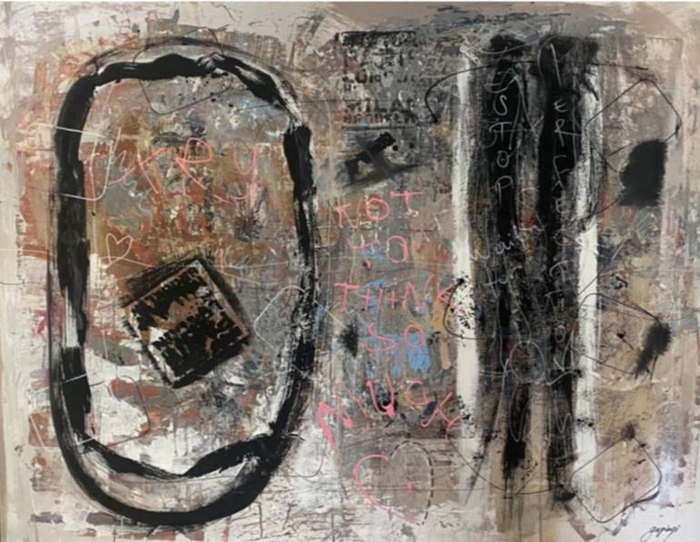 Original Abstract Expressionism Abstract Painting by Gazvani Art
