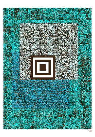 Print of Abstract Geometric Mixed Media by Marko Hamann
