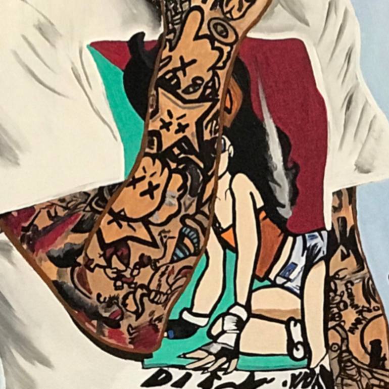 Original Abstract Expressionism Pop Culture/Celebrity Painting by Jamie Francis