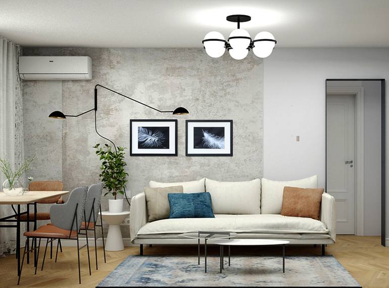 Original Fine Art Aerial Painting by Vlase Catalina
