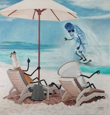 Original Surrealism Beach Paintings by Wilfredo Alicdan