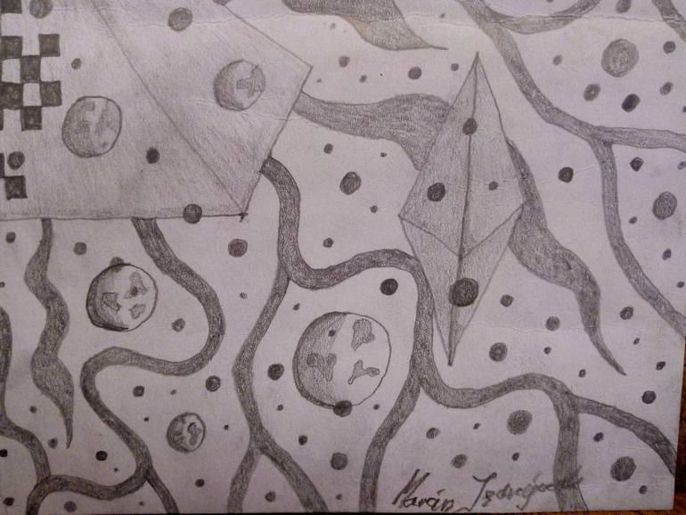 Original Abstract Expressionism Abstract Drawing by Marcin JęDrzejczak