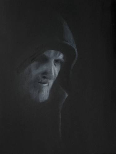 Original Black & White People Painting by N Werner