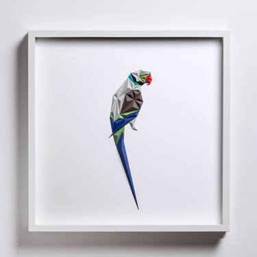 BLUE PARAKEET | Paper Artwork thumb