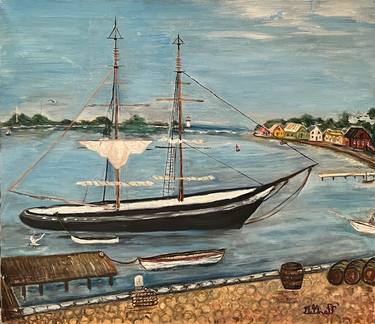 Original Realism Sailboat Paintings by Sherwin DeGraff