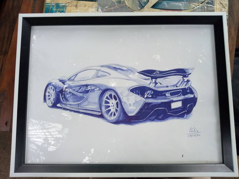 Original Illustration Car Drawing by Valia Mussoco