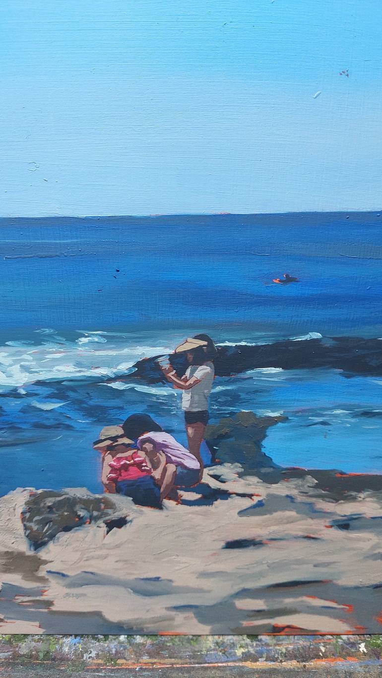 Original Impressionism Beach Painting by Jacob laCour