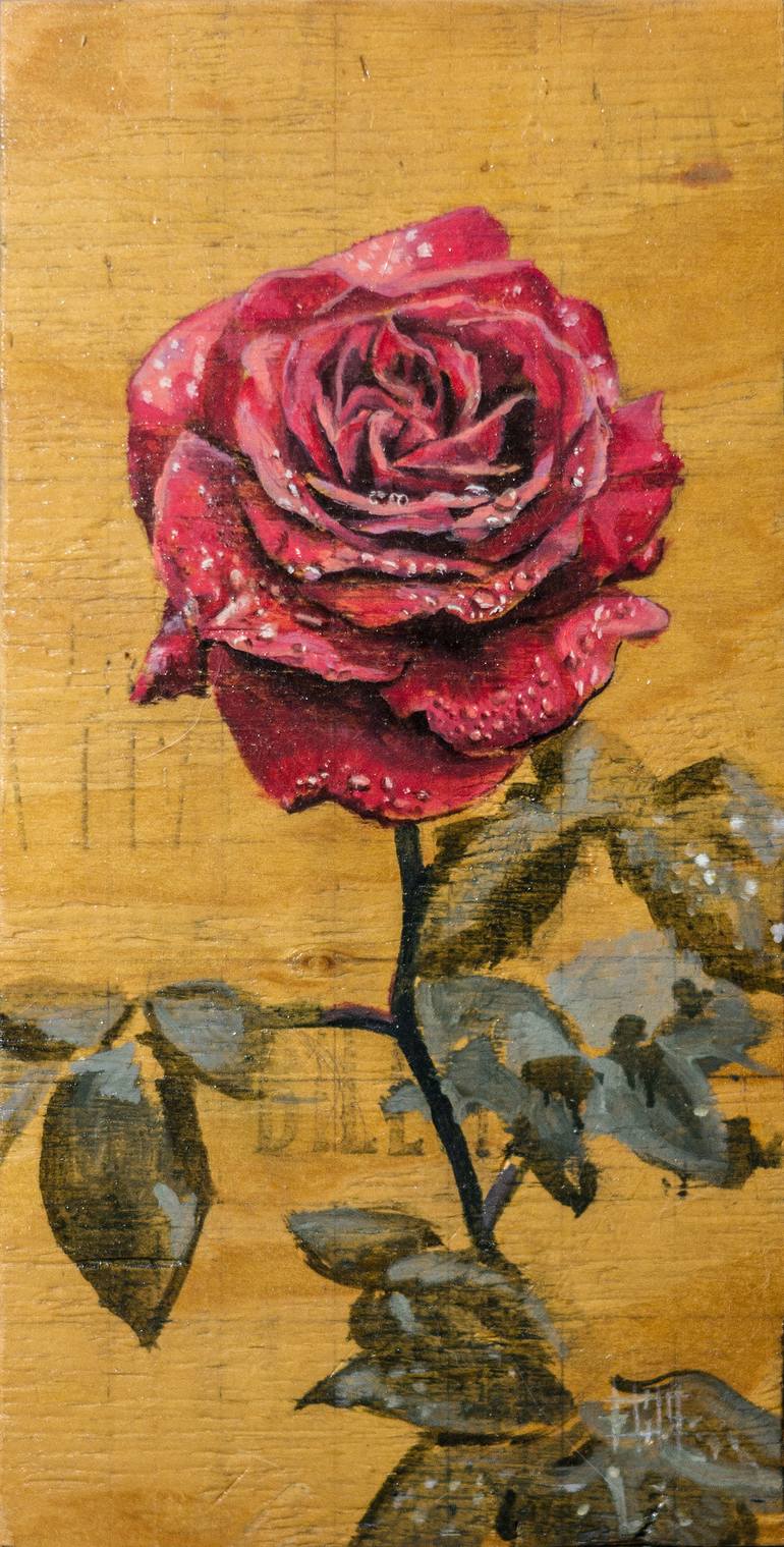 Red Rose | Oil Painting of Red Rose Painting by Jacob laCour ...