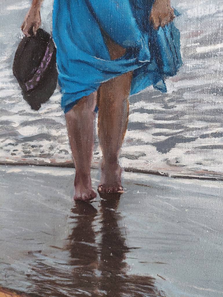 Original Abstract Expressionism Beach Painting by Jacob Lacour