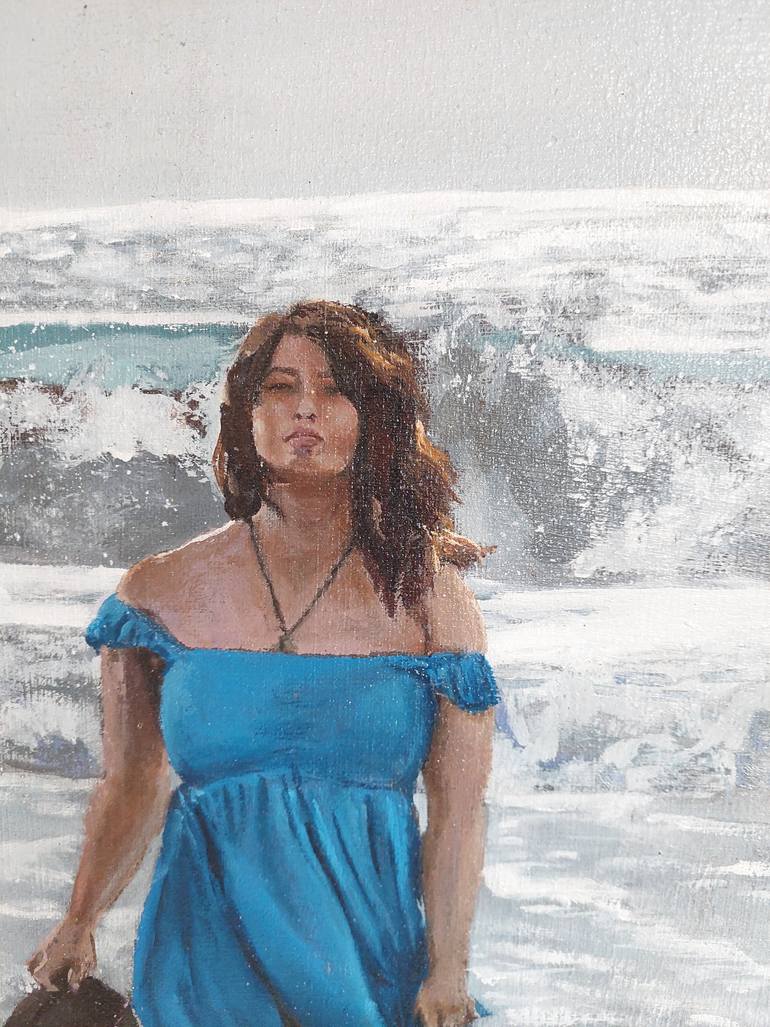 Original Abstract Expressionism Beach Painting by Jacob Lacour