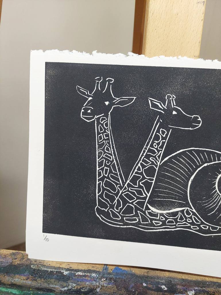 Original Abstract Animal Printmaking by Jacob laCour