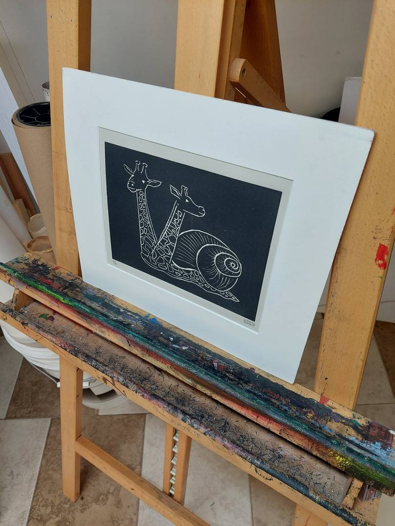 Original Abstract Animal Printmaking by Jacob laCour