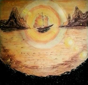 Print of Sailboat Paintings by Karolina Ingo