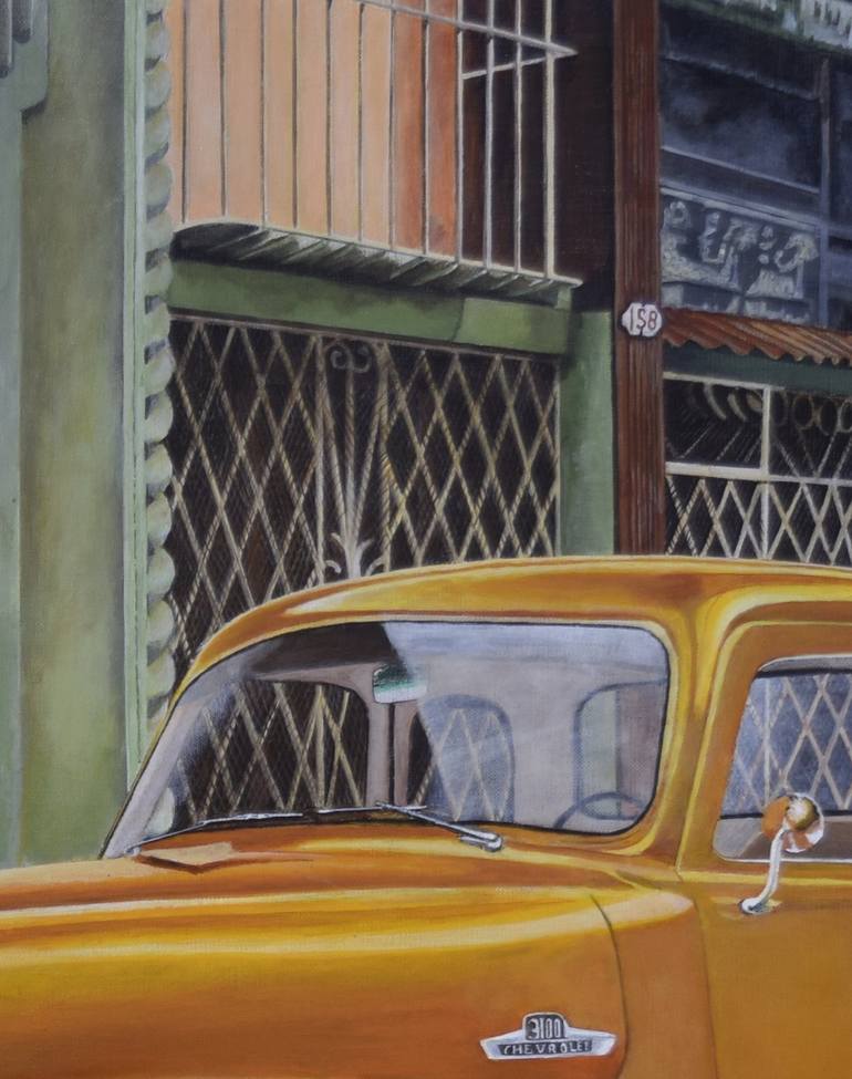 Original Car Painting by Fred Hanson