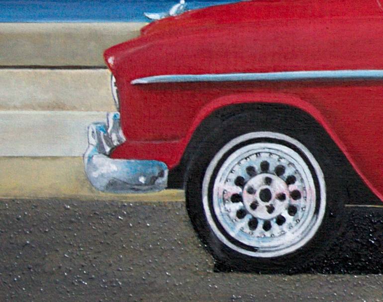 Original Figurative Automobile Painting by Fred Hanson