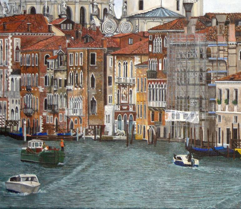 Original Figurative Cities Painting by Fred Hanson