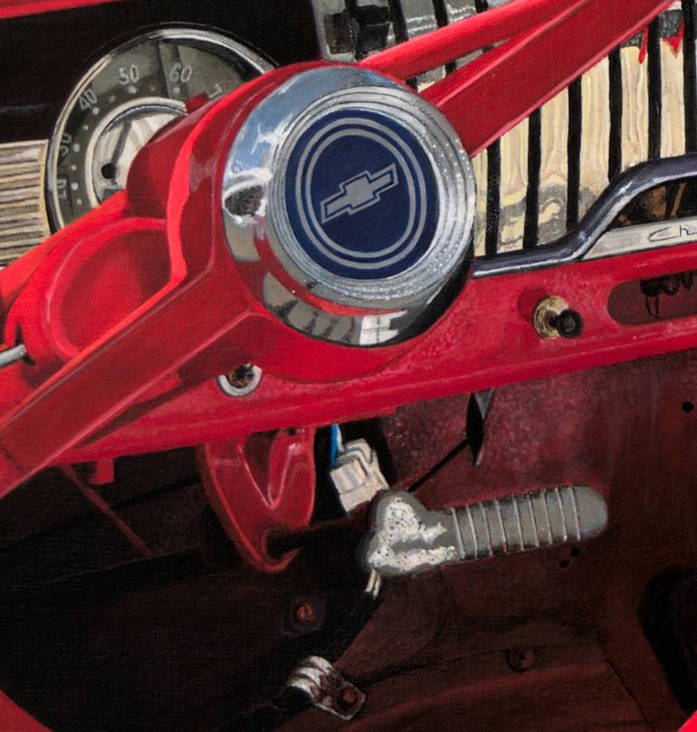 Original Figurative Car Painting by Fred Hanson
