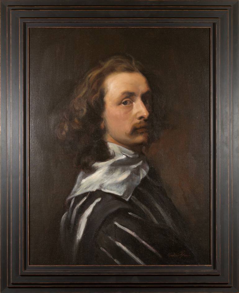 Van Dyck Self Portrait Master Copy Painting By Alastair Brown Saatchi Art